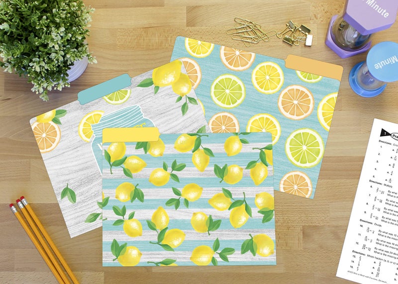 Teacher Created Resources Lemon Zest File Folders (TCR8542) - Image 2